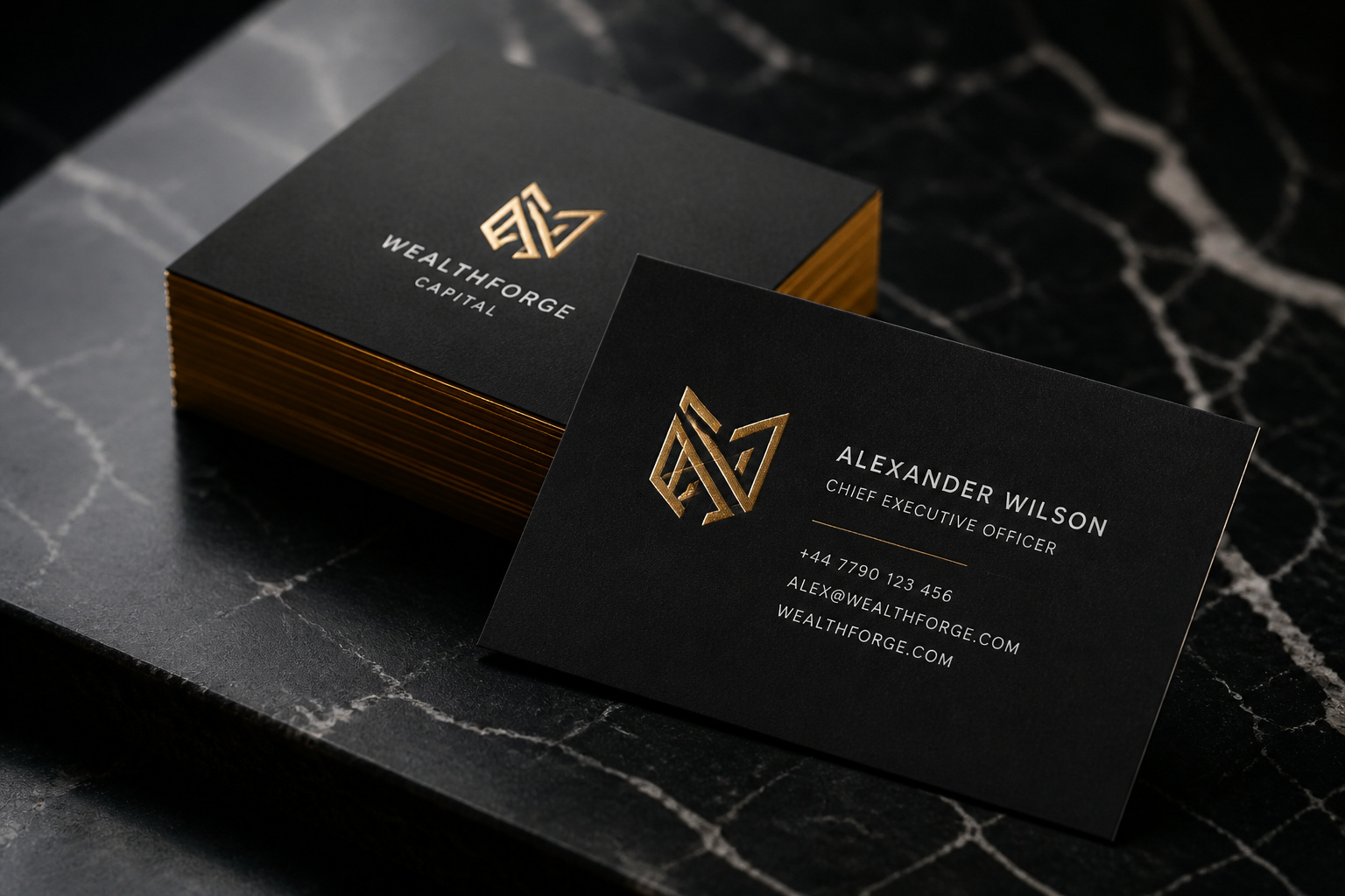 Business card example created with Design Hive