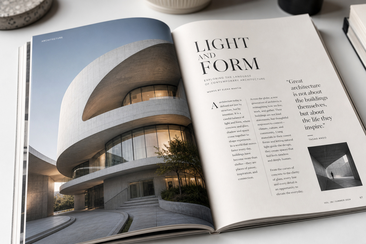 Magazine layout example created with Design Hive