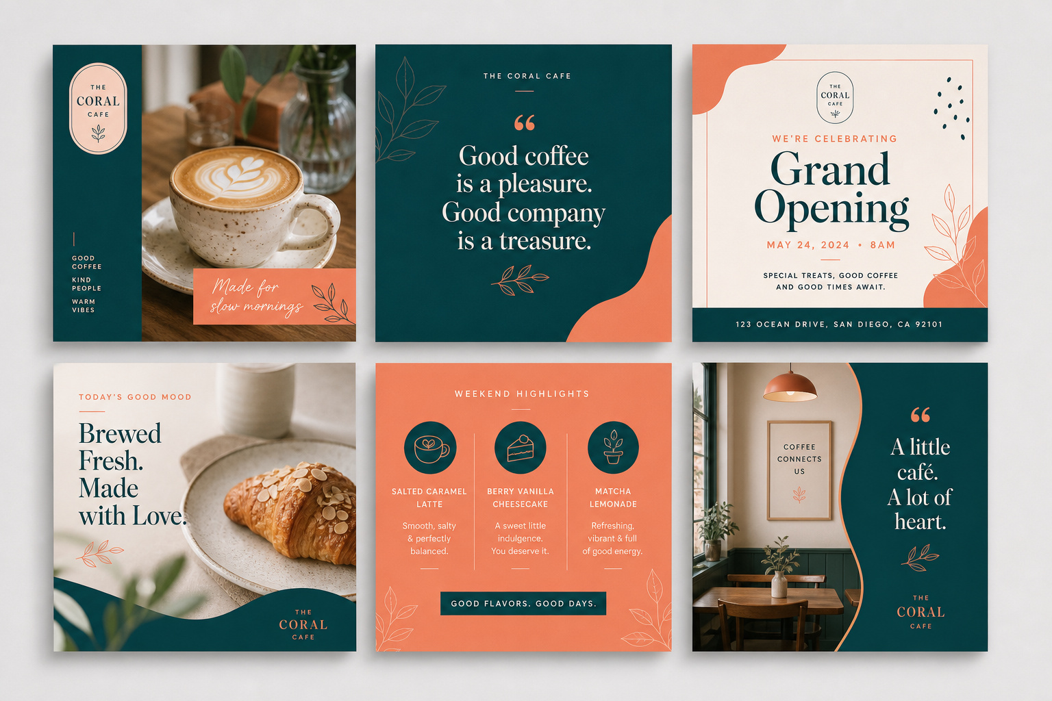 Social media kit example created with Design Hive